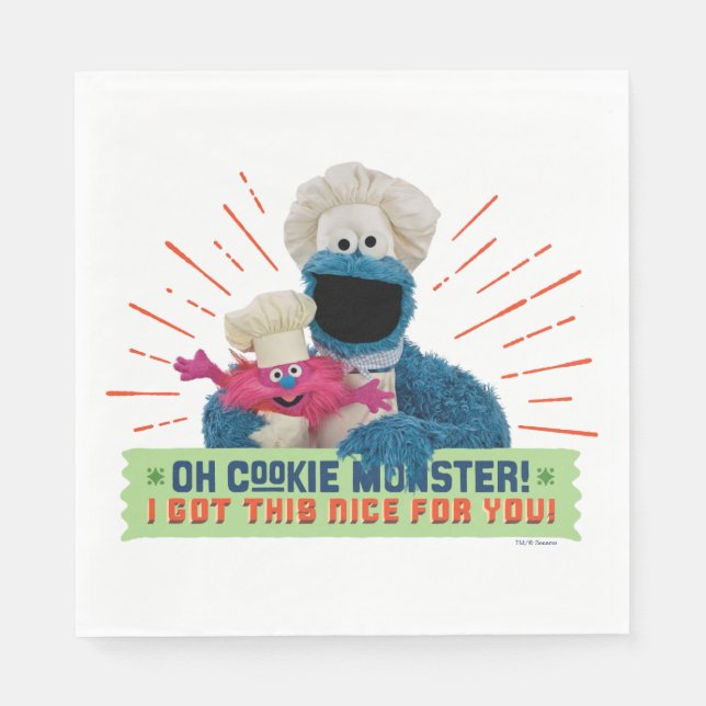Oh Cookie Monster! I Got This Nice For You Napkin (Front)