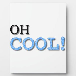 Oh Cool Text Plaque