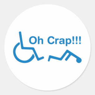 oh crap classic round sticker