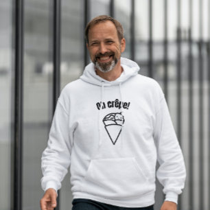 Oh crêpe! Funny Cute Minimalistic Food Hoodie