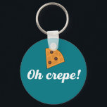 Oh Crepe Funny French Food Puns Key Ring<br><div class="desc">Oh Crepe!. Funny and sarcastic food pun design for those who love the sweet and savoury dessert. Fun and humourous merchandise for those travelling to France and enjoying delicious food in Paris. Perfect for crepes lover and those who love humour, funny and witty quotes. Great Christmas gift and birthday present...</div>