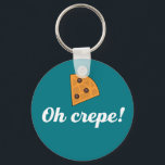 Oh Crepe Funny French Food Puns Key Ring<br><div class="desc">Oh Crepe!. Funny and sarcastic food pun design for those who love the sweet and savoury dessert. Fun and humourous merchandise for those travelling to France and enjoying delicious food in Paris. Perfect for crepes lover and those who love humour, funny and witty quotes. Great Christmas gift and birthday present...</div>