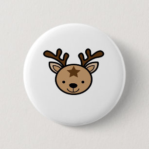 Oh Cute Deer Minimal Design  6 Cm Round Badge