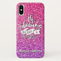 OH DARLING GO BUY A PERSONALITY GLITTER TYPOGRAPHY
