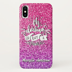 OH DARLING GO BUY A PERSONALITY GLITTER TYPOGRAPHY Case-Mate iPhone CASE