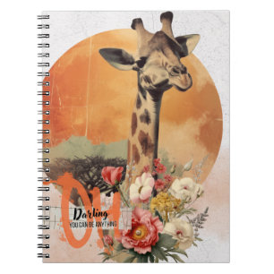 "Oh Darling You Can Be Anything" Giraffe Notebook
