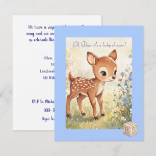 Oh Dear Baby Shower Digital Download Invitation