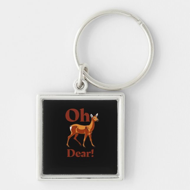 Oh Dear Trendy Clean Design  Key Ring (Front)
