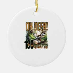 Oh Deer 100 Days Of School Deer Hunting CeOrnament Ceramic Tree Decoration