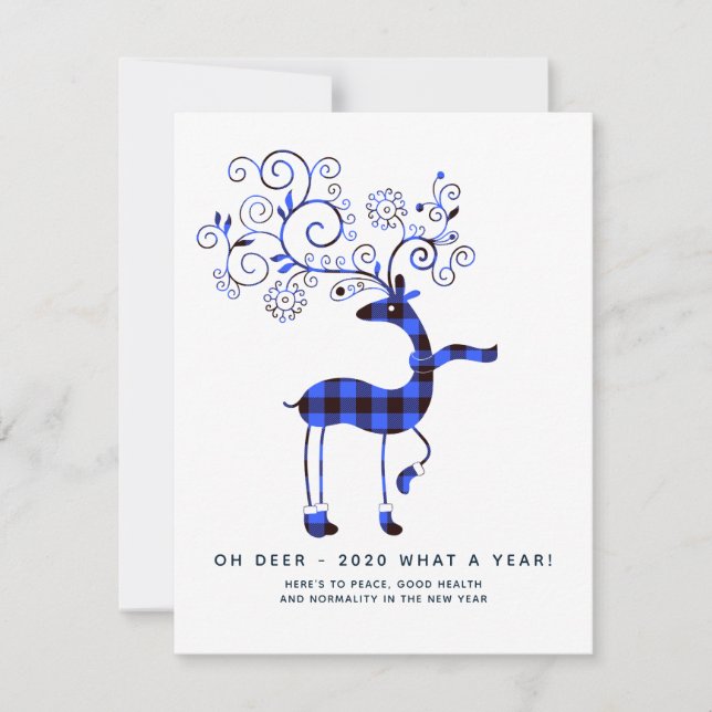Oh Deer 2020 what a year! Christmas Holidays Plaid (Front)