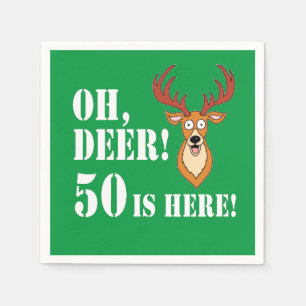 Oh Deer 50th Birthday Napkin