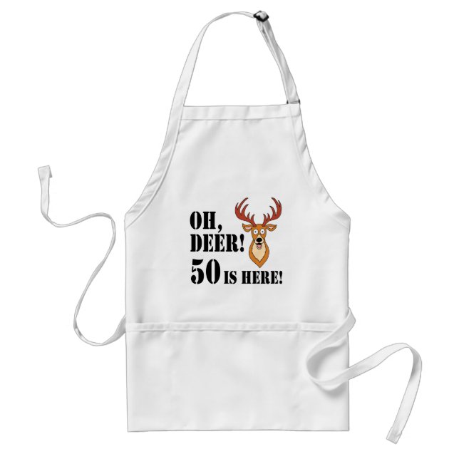 Oh Deer 50th Birthday Standard Apron (Front)