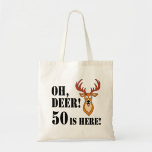 Oh Deer 50th Birthday Tote Bag