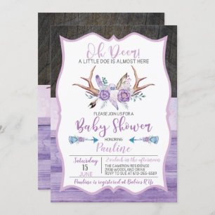 Oh Deer a little Doe almost here Baby Shower  Save The Date