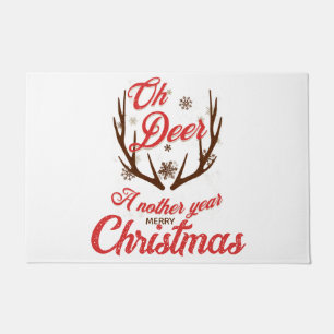 Oh Deer a Nother Year Christmas  Doormat