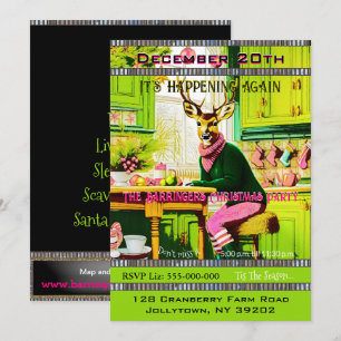 Oh Deer Annual Christmas Party Invitation