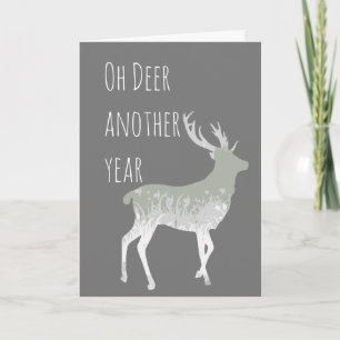 Oh Deer Another Year Birthday Stag Animal Farm Card