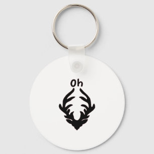Oh Deer Artistic Clean Style Key Ring