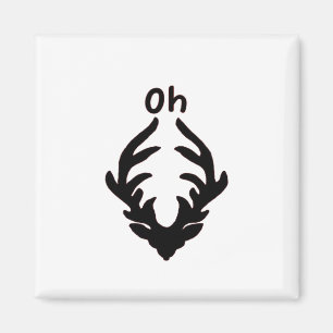 Oh Deer Artistic Clean Style Magnet