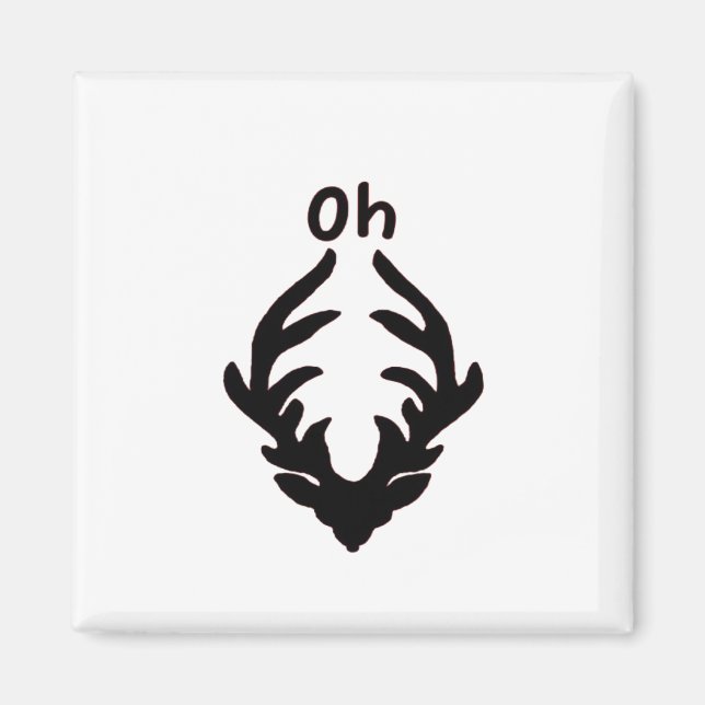 Oh Deer Artistic Clean Style  Magnet (Front)