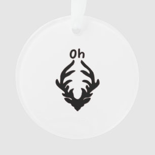 Oh Deer Artistic Clean Style Ornament