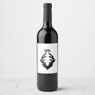 Oh Deer Artistic Clean Style Wine Label