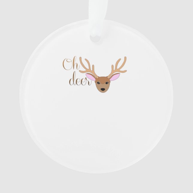 Oh Deer Artistic Style Acrylic Ornament (Front)