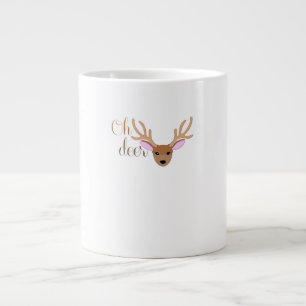 Oh Deer Artistic Style Large Coffee Mug