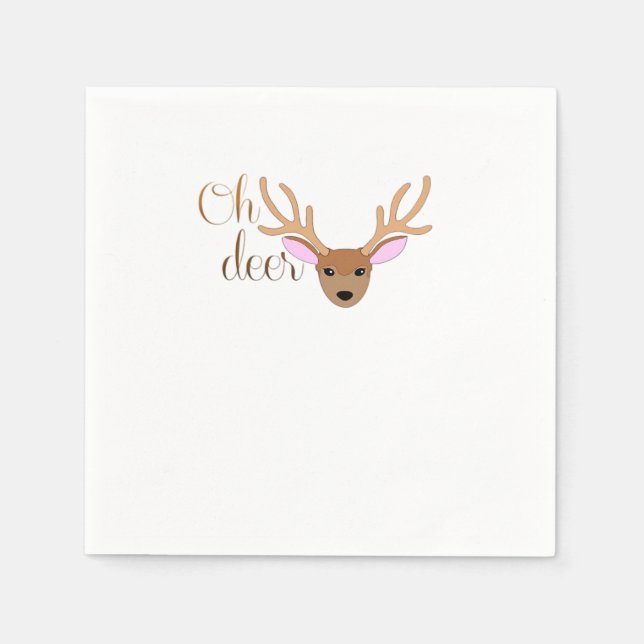 Oh Deer Artistic Style  Napkin (Front)