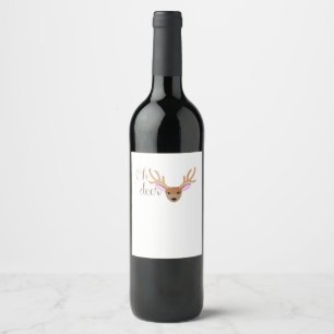 Oh Deer Artistic Style Wine Label