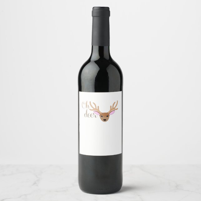 Oh Deer Artistic Style  Wine Label (Front)