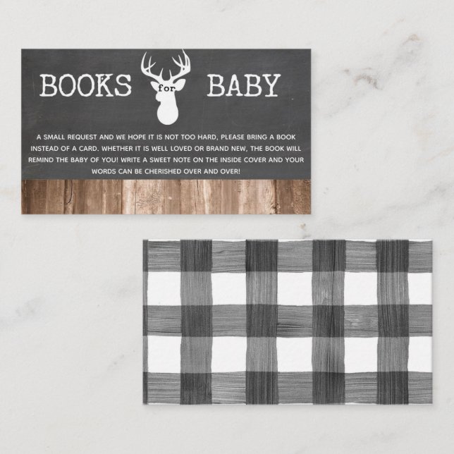 OH Deer Baby shower Books for Baby Card (Front/Back)