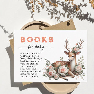 oh deer baby shower Books for Baby Enclosure Card