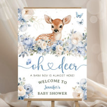 Oh Deer Baby Shower Boy Welcome Sign Foam Boards