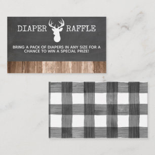 OH Deer Baby shower Diaper Raffle Card