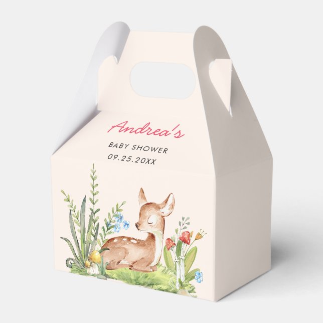 Oh Deer Baby Shower Favour Box (Front Side)