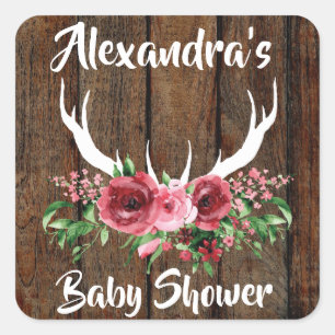 Oh Deer Baby Shower Favour Sticker