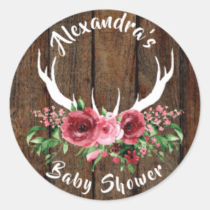 Oh Deer Baby Shower Favour Sticker
