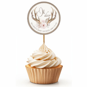 Oh Deer Baby Shower Favour Sticker – Woodland Wate