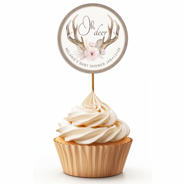 Oh Deer Baby Shower Favour Sticker – Woodland Wate (Sticker Favor Example)