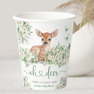Oh Deer Baby Shower Gender Nautral Paper Cups