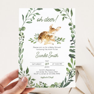Oh Deer Baby Shower  Invitation