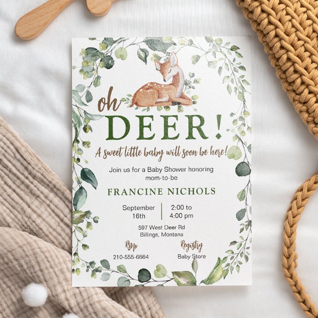 Oh Deer! Baby Shower Invitation (Creator Uploaded)