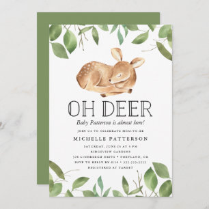 Oh Deer Baby Shower Invitation