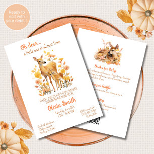 Oh Deer Baby Shower Invitation All in One Autumn