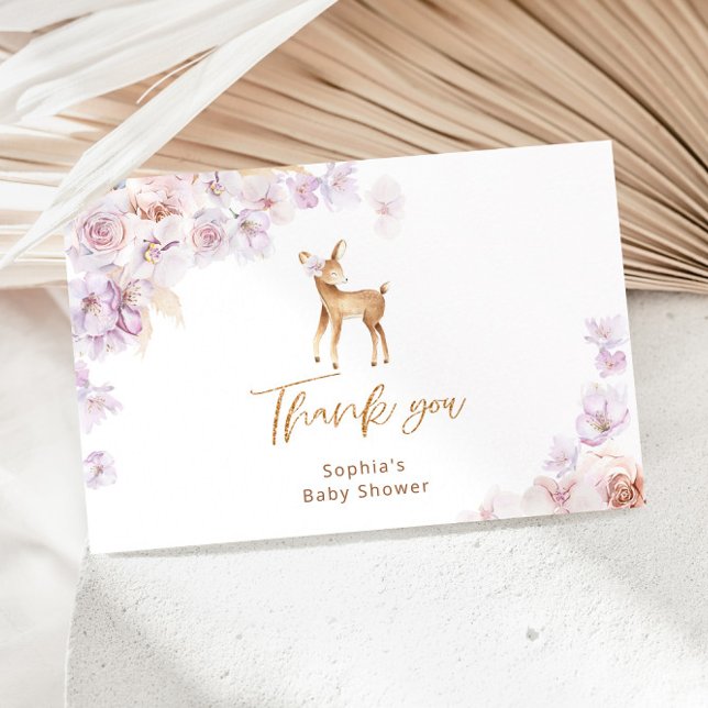 Oh deer baby shower thank you card (Creator Uploaded)