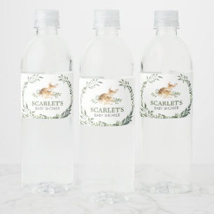 Oh Deer Baby Shower Water Bottle Label