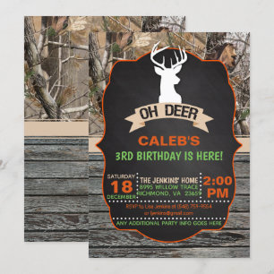Oh Deer Birthday Invitation - Boy