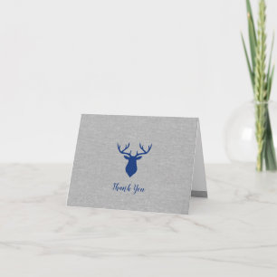 Oh Deer Buck baby shower thank you note Card