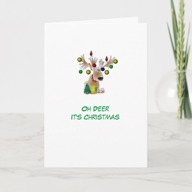 Oh Deer Christmas Card (Front)